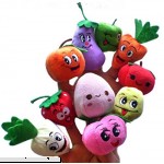 YOYOSTORE 10 x Cartoon Smiling Fruit Vegetable Finger Puppet Children Baby Plush Handmade Toy Soft  B01CR4IRSS
